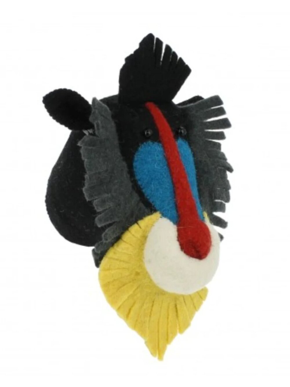 FIONA WALKER Felt Baboon Wall Decor Head NEW NWT